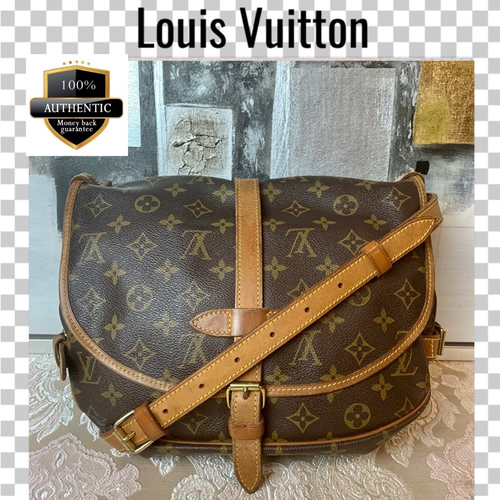 Louis Vuitton crossbody 30 saumur monogram leather